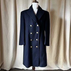 Vintage FD Fire Department Navy‎ Wool Double Breasted Uniform Coat USA 40/42